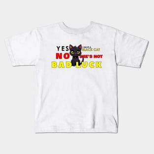 Misconception of Having a Female Black Cat #2 Kids T-Shirt